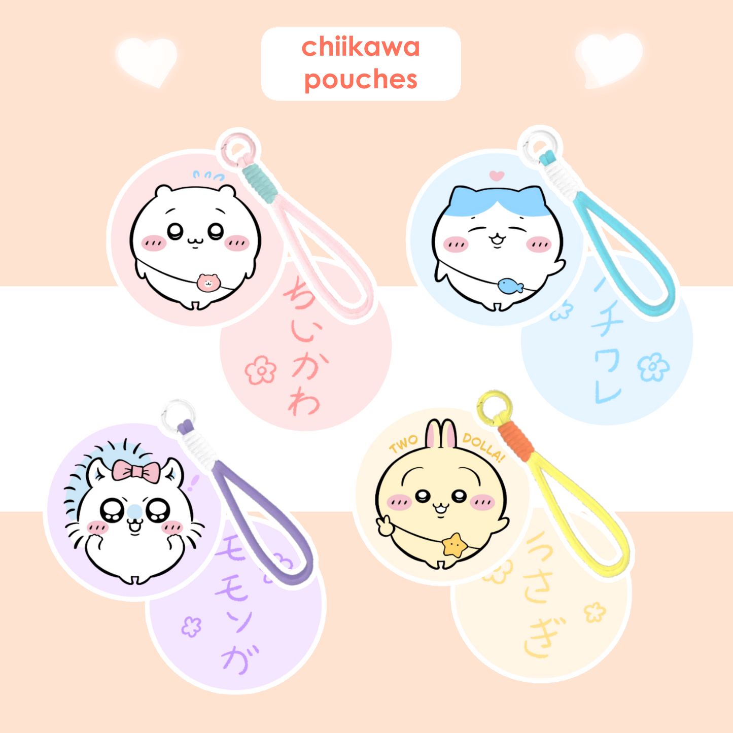Chiikawa pouches