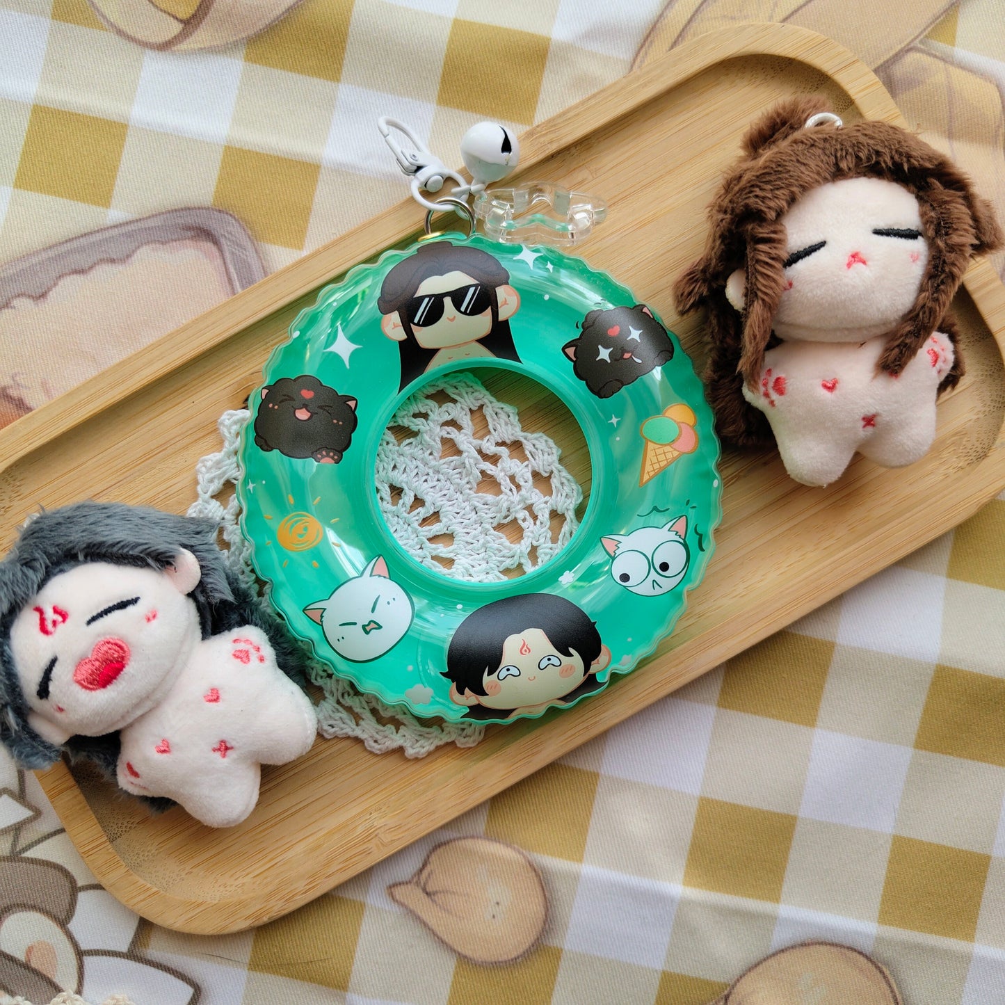 bingqiu swimming ring keychain