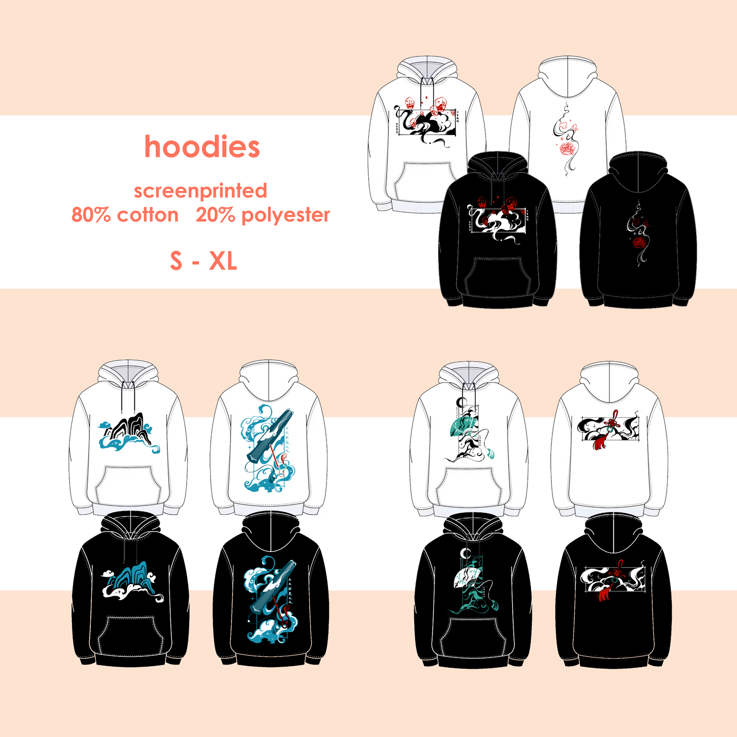 danmei inspired hoodies