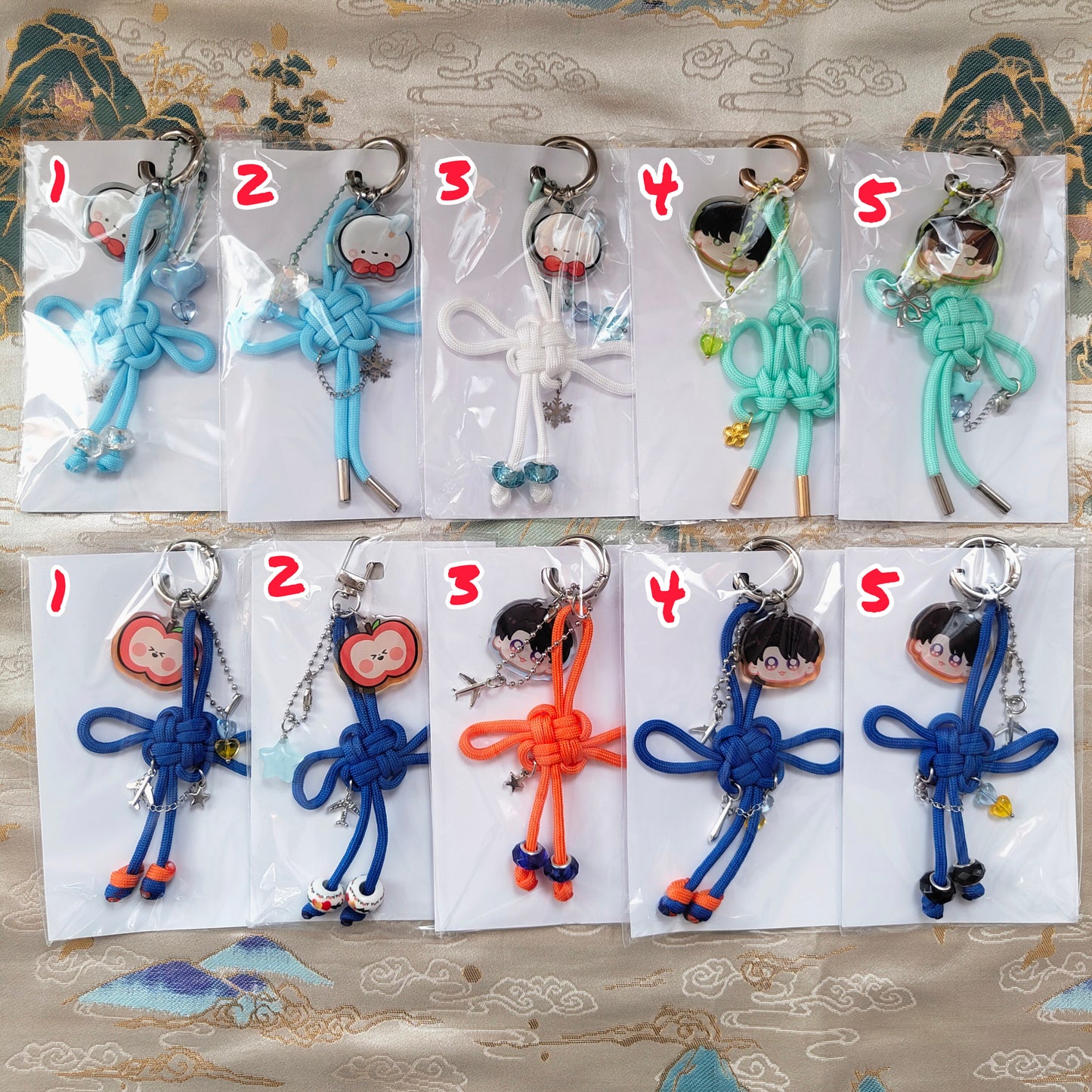 Handmade knot charms