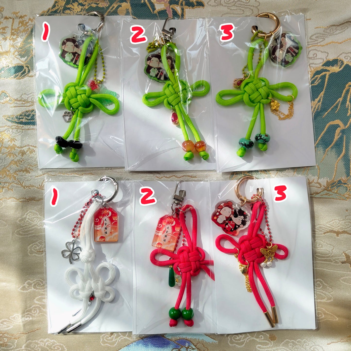 Handmade knot charms