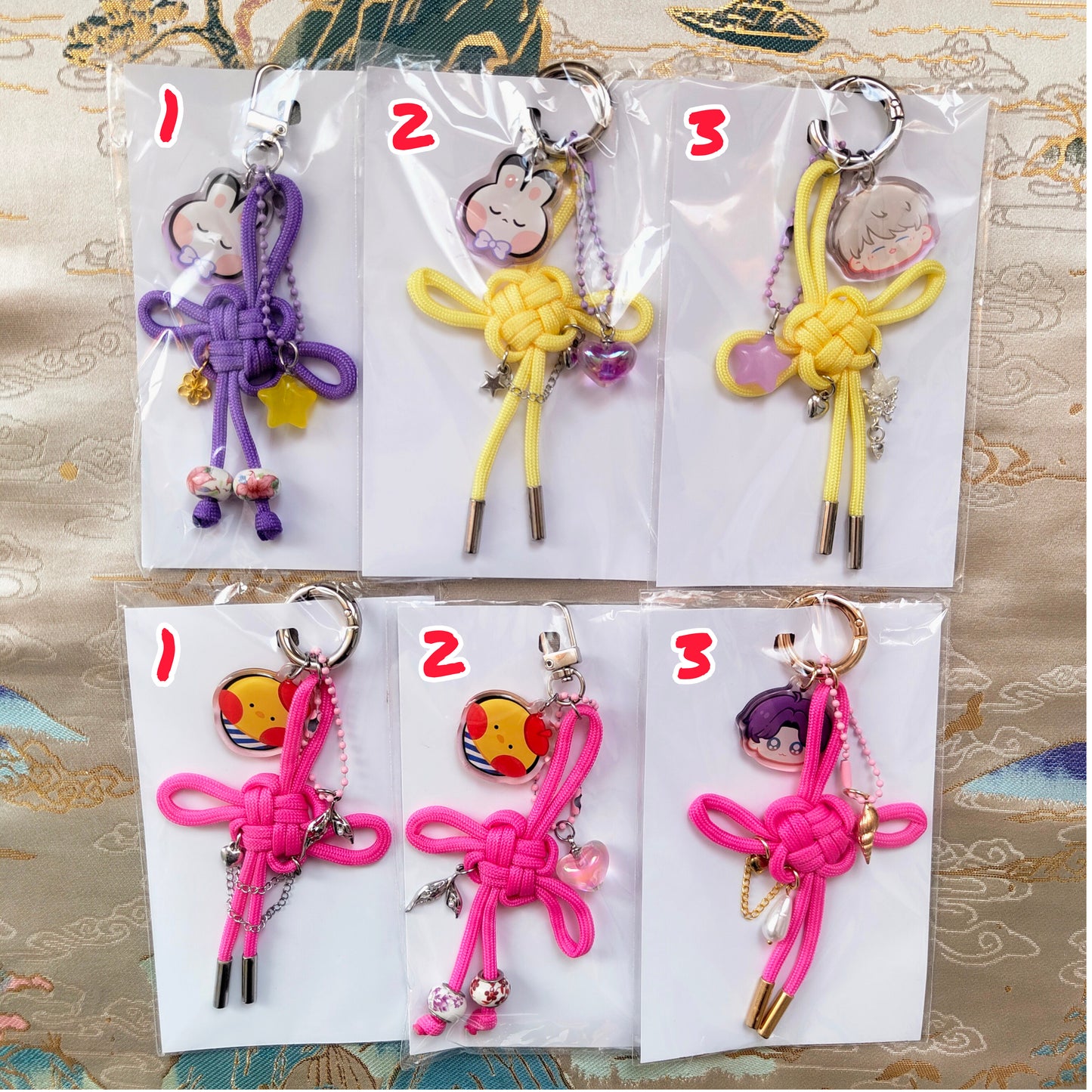 Handmade knot charms